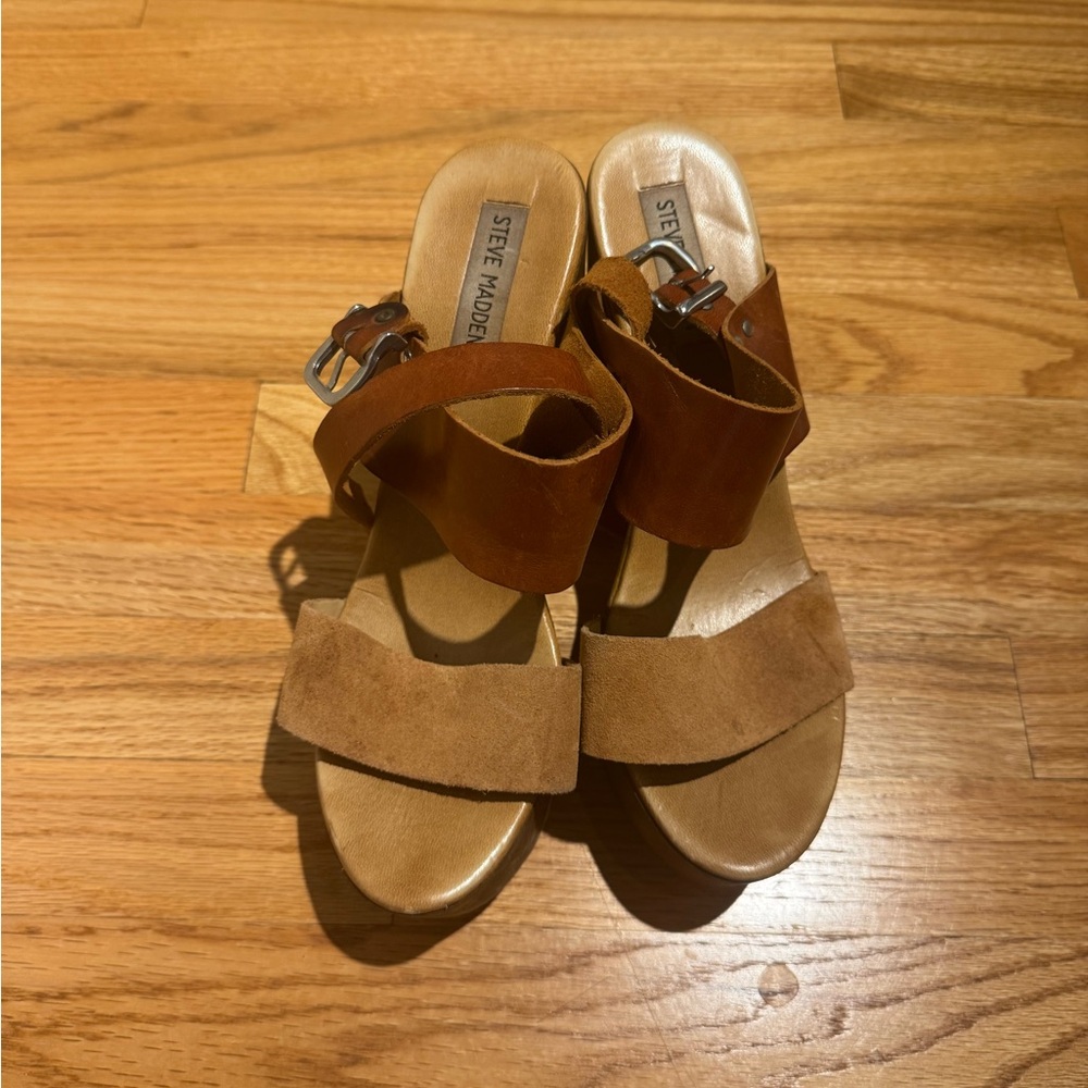 Steve Madden Women's Brown and Tan Sandals